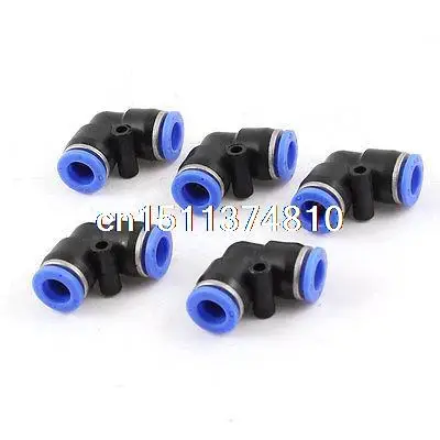

5 Pcs Air Pneumatic 8mm to 8mm L Shaped Push in Elbow Connector Tube Fittings