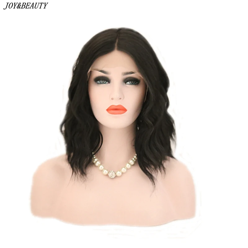 Термостойкие парики JOY &amp BEAUTY 14 дюймов короткие волнистые волосы 150% плотность