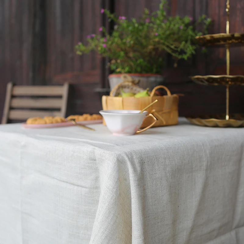Хлопковая льняная скатерть Скандинавская вишневая вышивка домашняя мебель