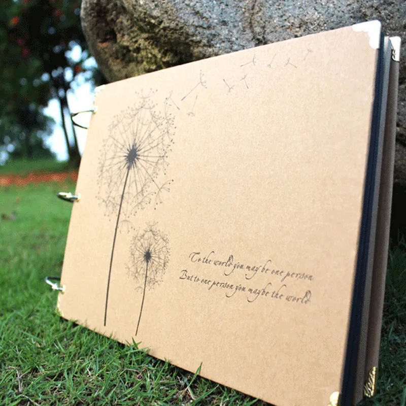 

10 Inch AlbumDiy Dandelion Series DIY Handmade Photo DIY Album Album Pages for the Wedding Baby Lovers Photo Albums Loose-leaf