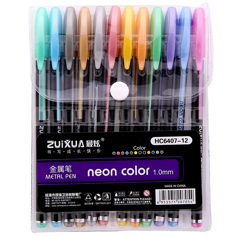 Милые ручки Boligrafo для школы 12 шт. гелевая ручка Kalem Caneta Color ida Papeleria Jel Корейская