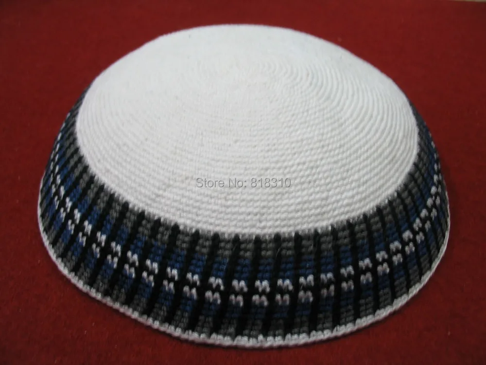 Высокое качество ручной вязки YARMULKE KIPPAH большой размер 3 штуки в партии |