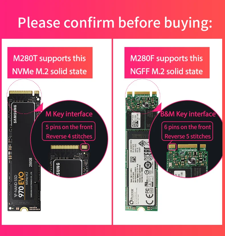 Blueendless Портативный чехол для жесткого диска ssd usb 3,1 type c to M.2 NVMe PCIE msata Алюминиевый Чехол для корпуса ssd