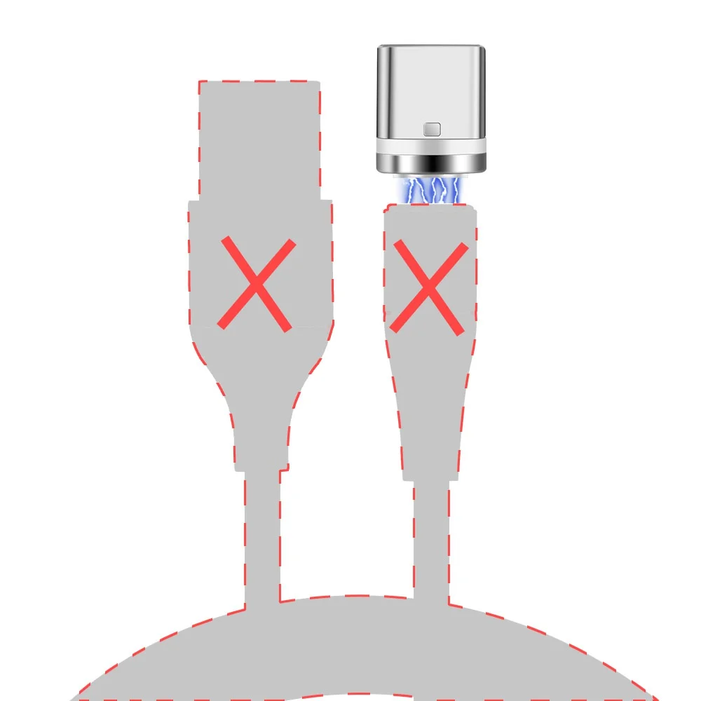 Only Type C Plug Олаф 3а Быстрая зарядка Магнитный Micro USB Type C кабель зарядное устройство для iPhone 6 7 8 Plus X XR XS Max зарядки мобильного телефона USBC шнур - Цвет: Only Type C Plug