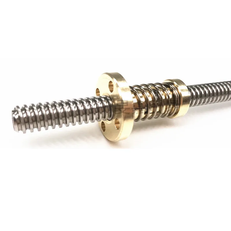 

T8 screw, T8 copper nut, gap elimination, back difference nut, 3D printer, ladder type stainless steel screw rod