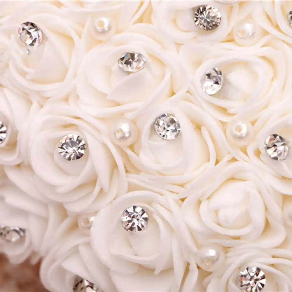 1 шт. в форме сердца свадебное кольцо подушка элегантная Роза горный хрусталь