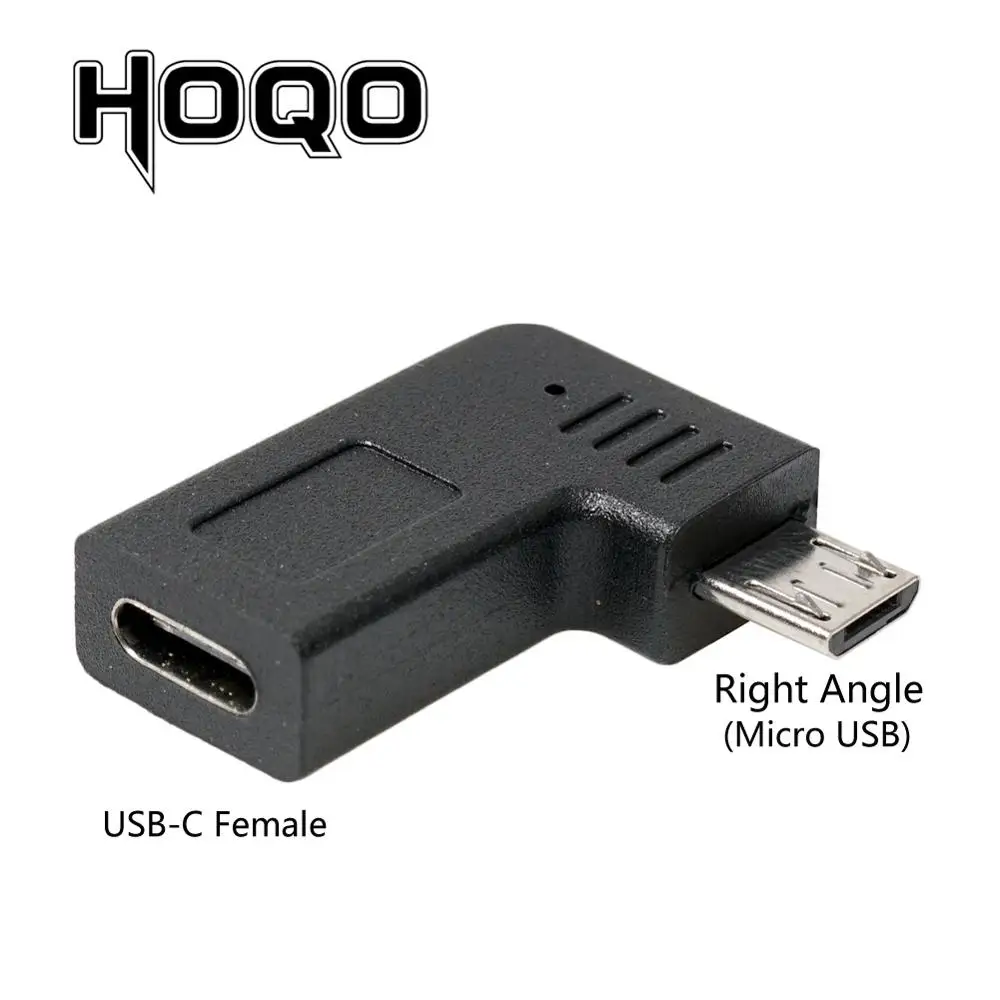 USB-C F2Micro Right Левый и правый угол Micro Usb папа к type-c мама к Microusb папа 90 градусов type C зарядный адаптер для передачи данных Micro USB USBC конвертер - Цвет: USB-C F2Micro Right