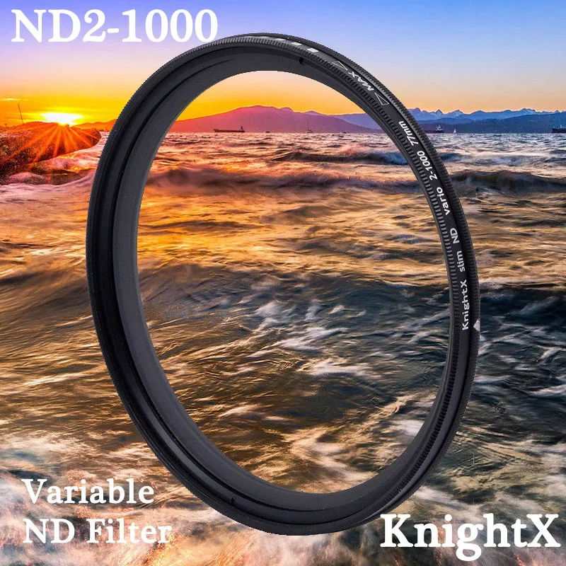 KnightX ND2 к ND1000 нейтральная плотность фейдер Переменная ND для canon sony nikon 52 мм 58 мм 67 мм фото 18-135 700d комплект d600 60d 500d