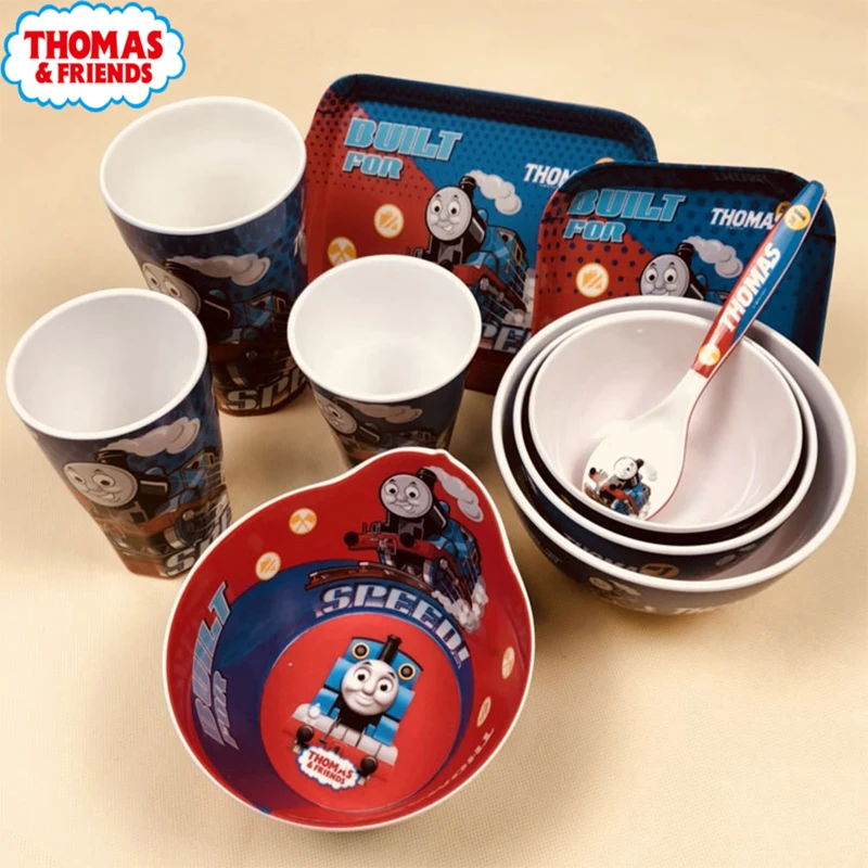 

Children's tableware Tableware 10 piece set Thomas Cartoon Bowl Cup Fork Baby Tableware Children's Bowl Full Tableware