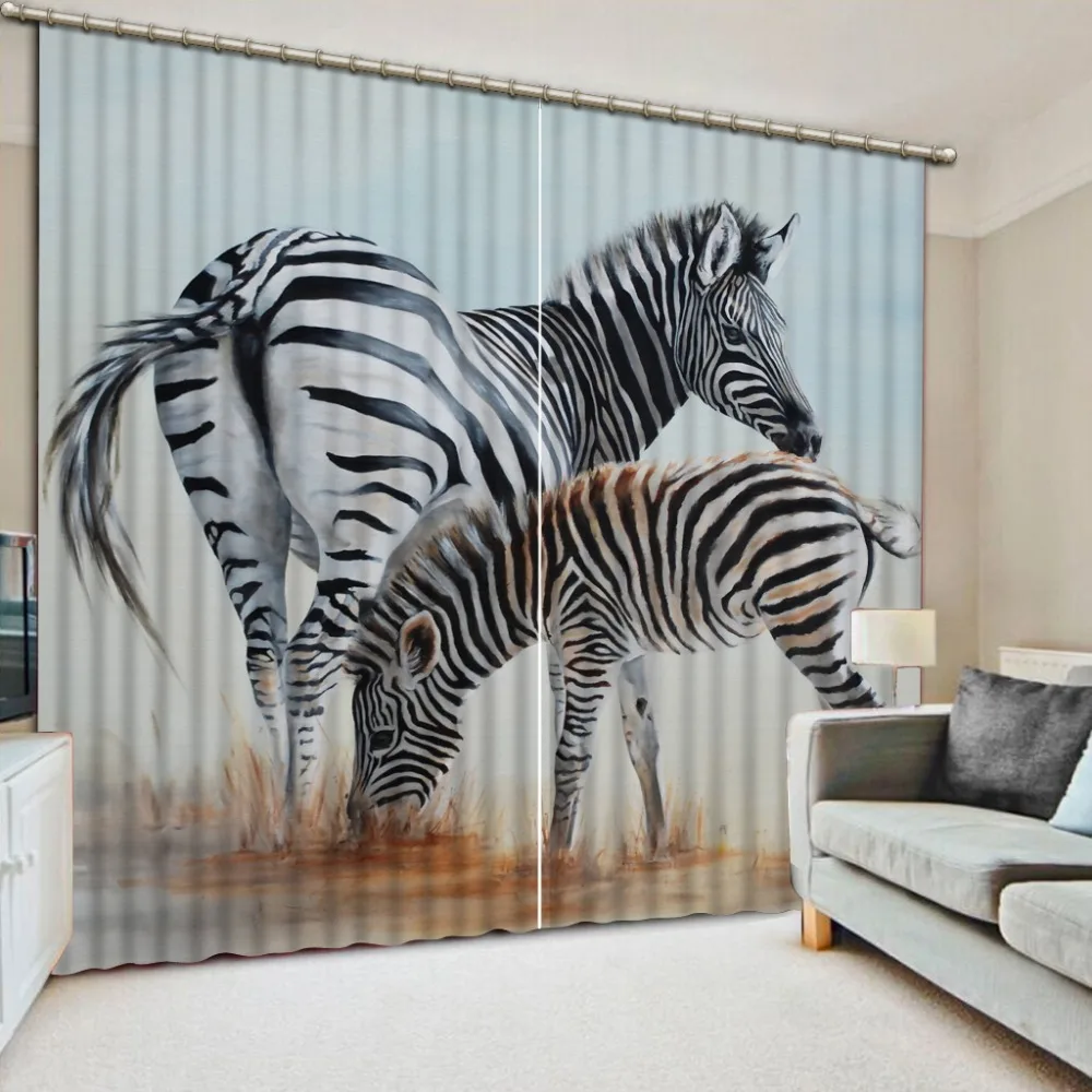 

Custom kids room curtains zebra Photo window curtain bed room home improvement