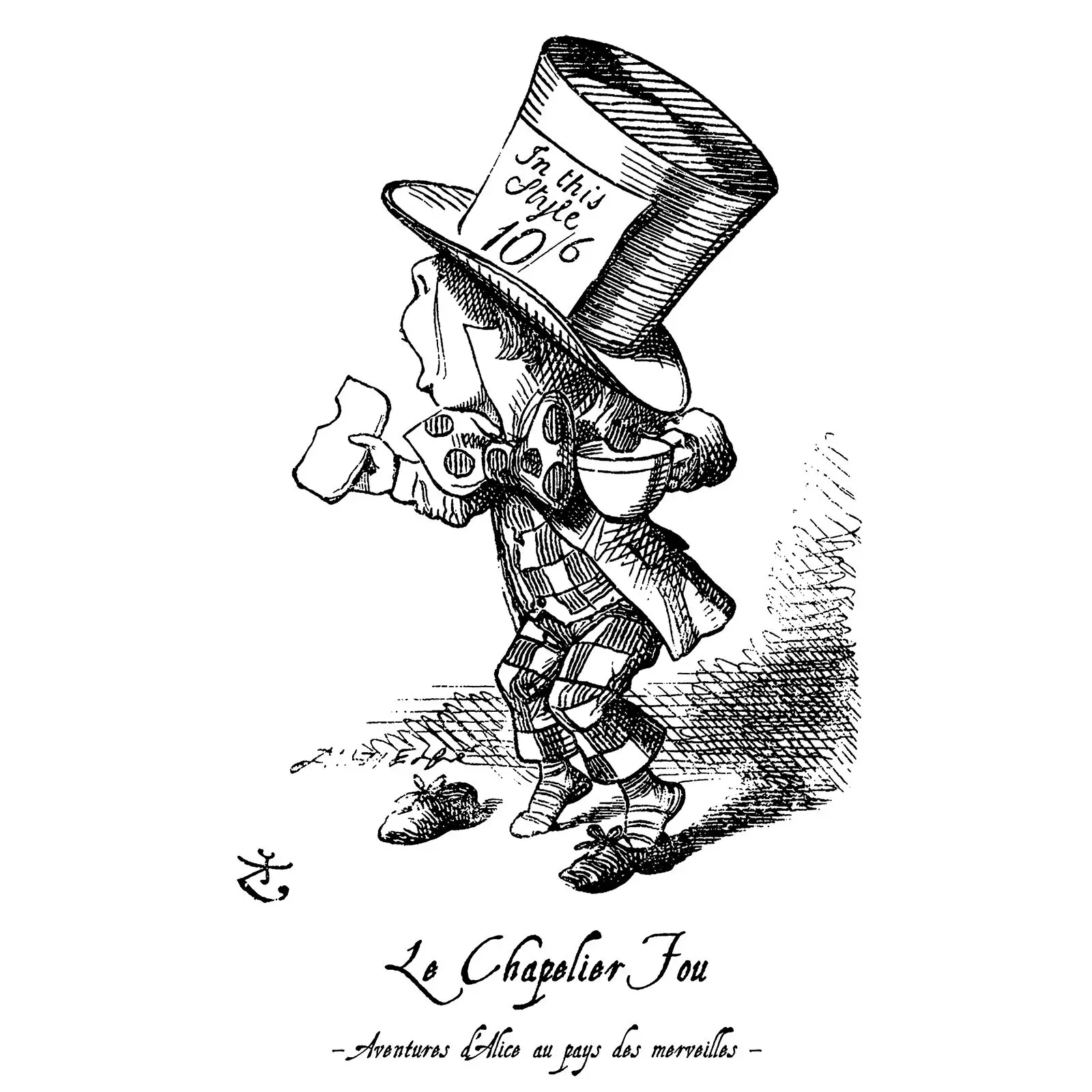 Mad Hatter французская Алиса в стране чудес Мервиль Льюис Кэрролл Фантазийная