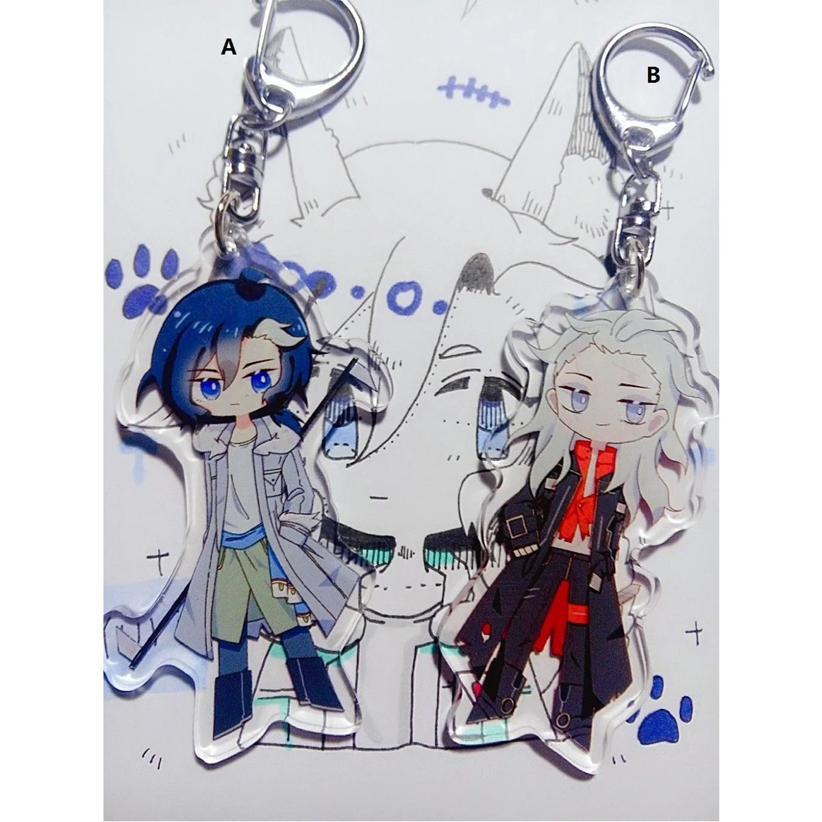 

Sirius The Jaeger Yuliy Mikhail Angels Anime Acrylic Keychain Keyring Strap 6cm