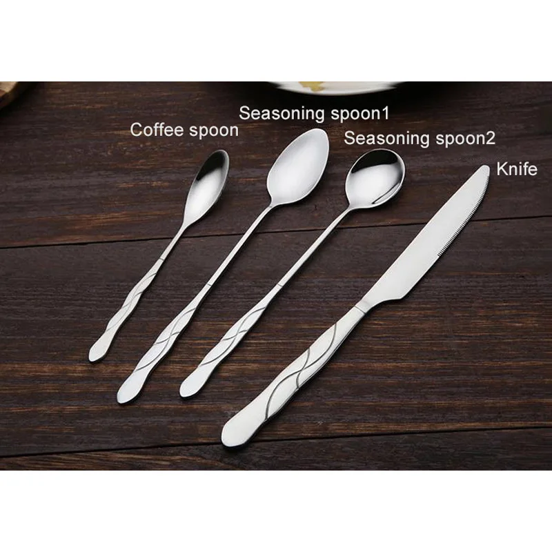 Новый стиль прибор из нержавеющей стали вилки для фруктов суп кофейные ложечки