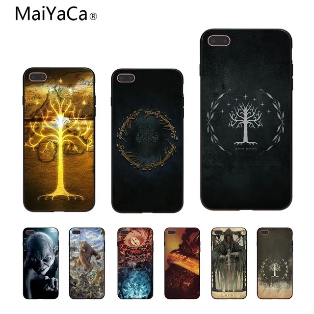 MaiYaCa Властелин колец кино обои для iPhone 4 5C 5S 6S 7 8 Plus X XR XS MAX черный мягкий чехол
