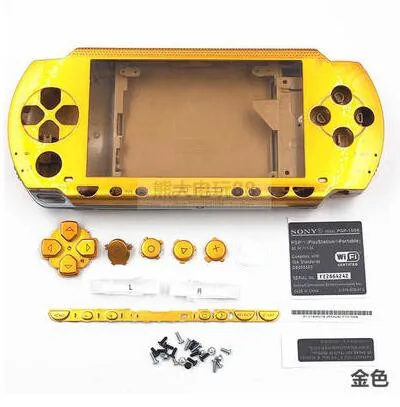 

Чехол для PSP 1000, полный корпус, кнопка, наклейки, винты, 5 шт.