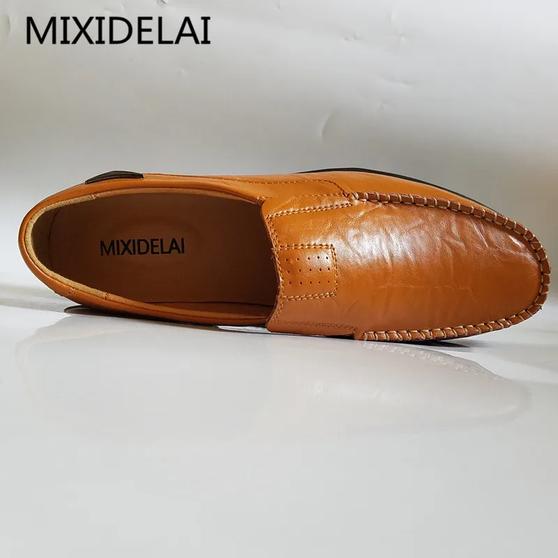 Large Size 38-46 Men Leather Casual Shoes Loafers Fashion Moccasins Chaussures Flats Male Breathable Driving | Обувь