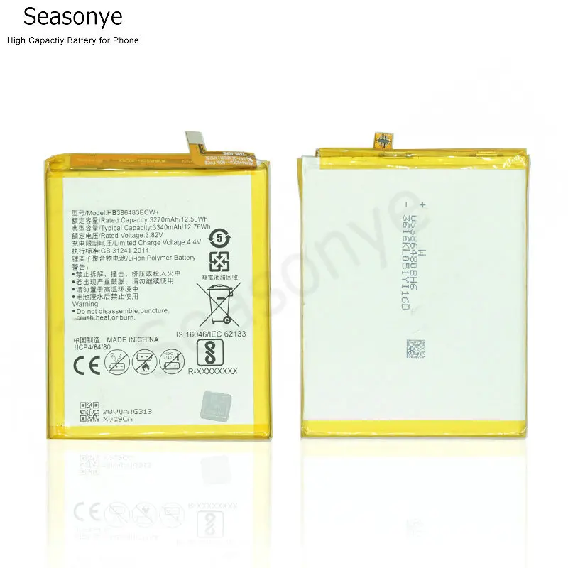 Seasonye 3270 мАч/12.50Wh HB386483ECW + аккумулятор для сотового телефона Huawei Честь 6X MLA AL00 AL10 G9