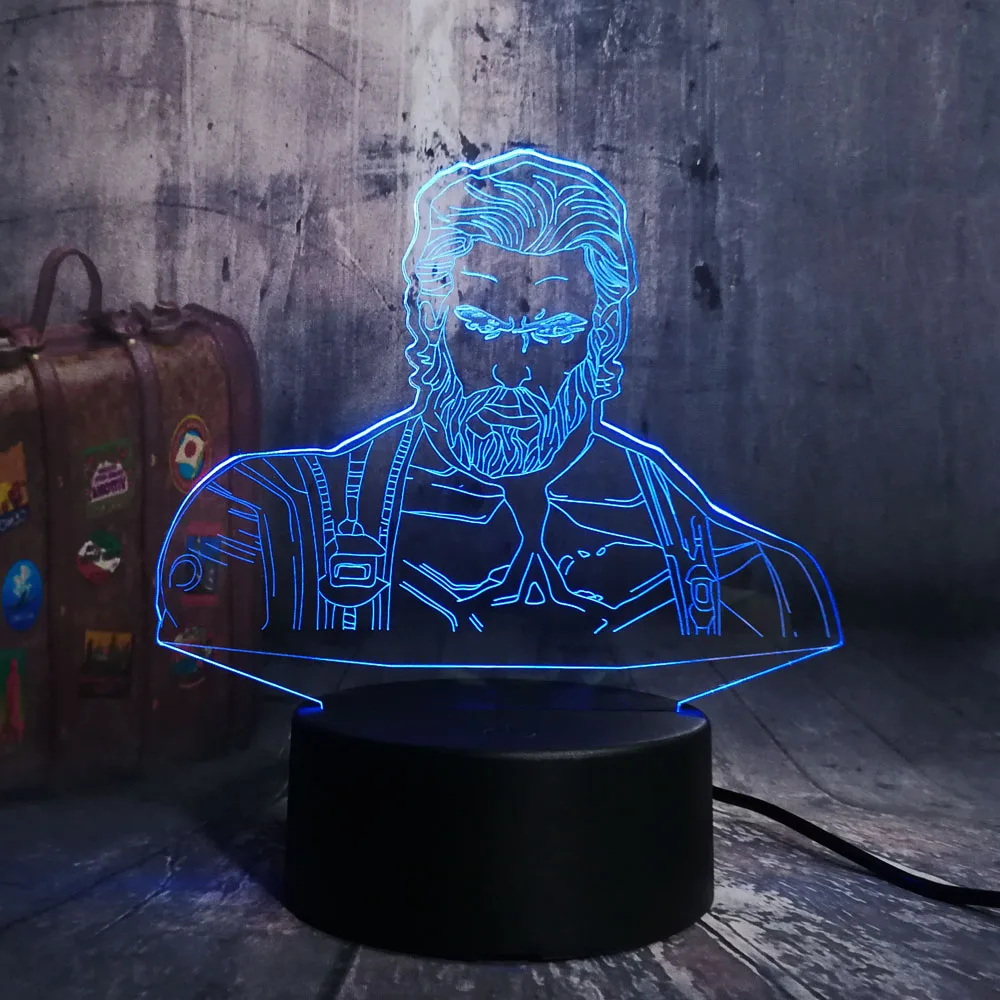 Новый Капитан Америка половина тела 3D RGB светодиодный ночной Светильник Multi Цвет 7