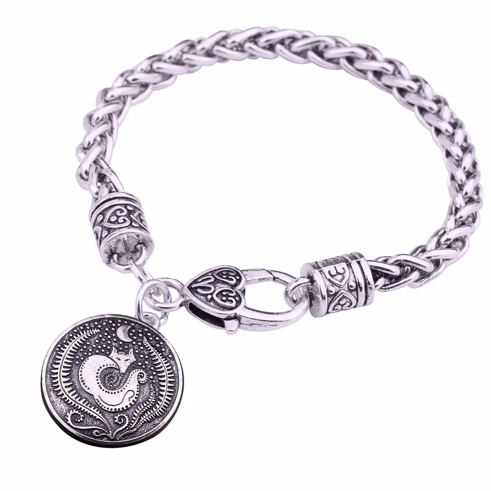 Браслет Teamer Viking лиса Triquetra Fenrir браслеты с подвесками в виде животных мужские