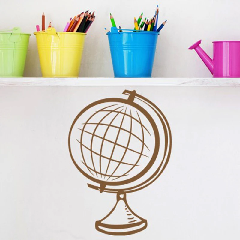 

Black Creative Children's room DIY Art Wall Stickers Home Decoration Vinyl Wallpaper Globe JG1657