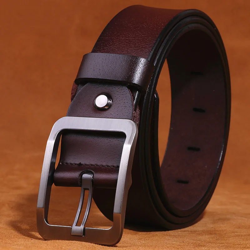 Ремень мужской из 100% натуральной воловьей кожи роскошный ковбойский брендовый