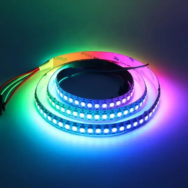 W2812B DC 5V RGB светодиодная Пиксельная полоса светильник щения 2812 IC 144LED s Dream Color