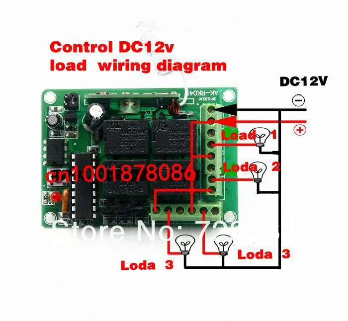 Беспроводной пульт дистанционного управления 12 В 4 канала 10 А|lamp switch|switch switchswitch with