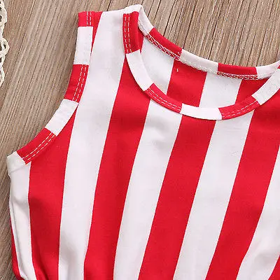Newborn Infant Baby Girs Boys Kids national flag Romper Sleeveless Patchwork Tassel Jumpsuit Playsuit Outfit 0-24M | Детская одежда и