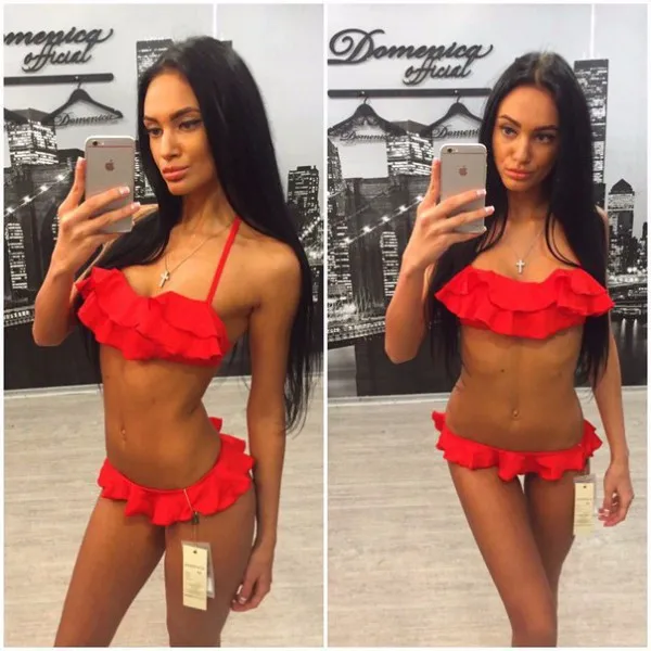 Женский купальник бикини с оборками и низкой талией 2019|biquini brazilian|biquini sexybiquini woman |