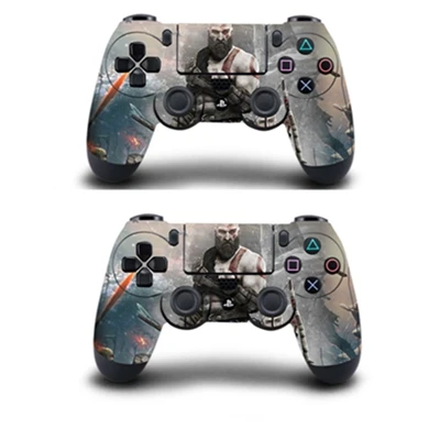 2pcs QBTM0770 Пара контроллера кожи Полное покрытие наклейка для Playstation 4 Dualshock 4 геймпад виниловые наклейки Play станция 4 игры God Of War - Цвет: 2pcs QBTM0770