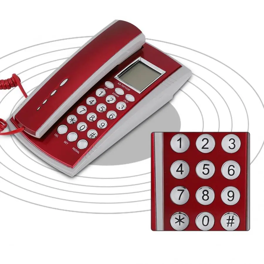 Telefono fijo KX-T071CID проводной английский телефонный удлинитель с динамиком диктофон RJ45(6P2C) интерфейс Telefono