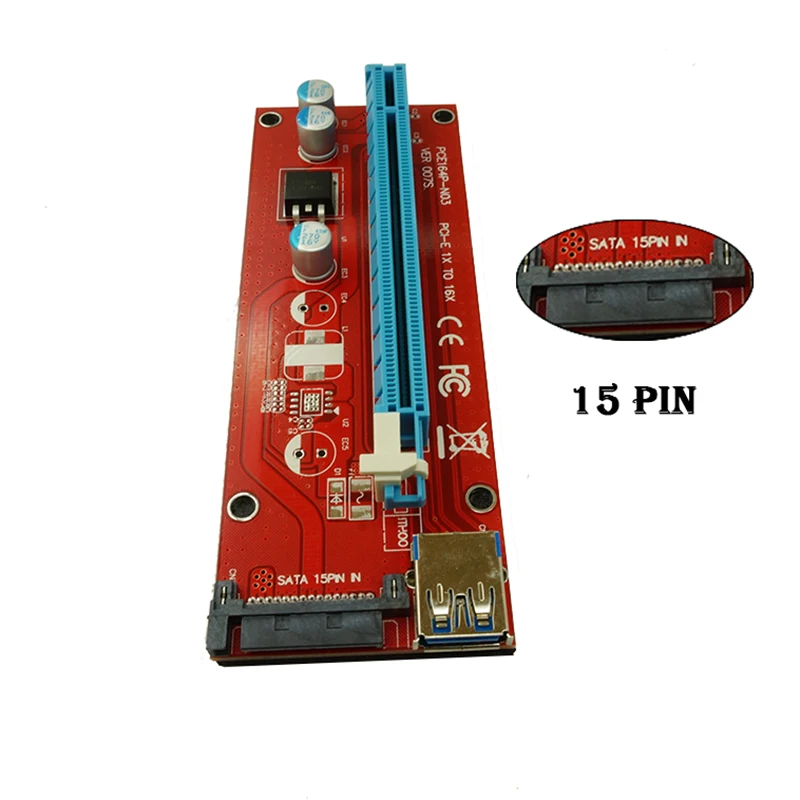 USB 3.0 PCI-E Express 1x to16x Extender Riser Card Adapter with 60cm extender cablefor bitcoin mining device |