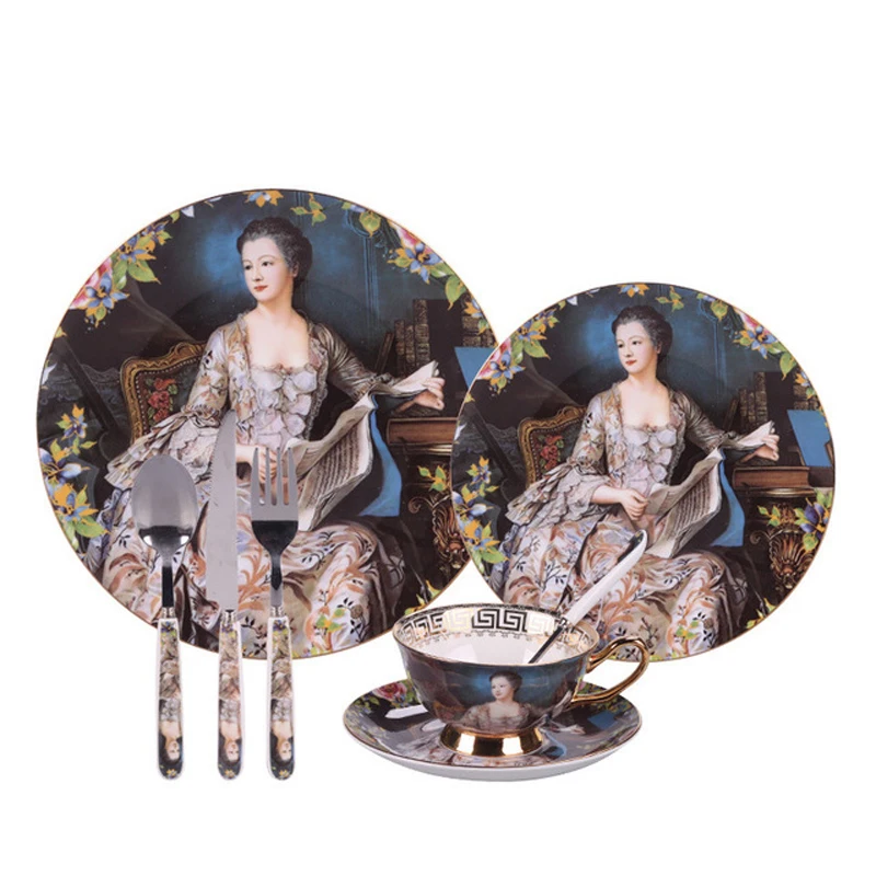 2016 Новая столовая посуда костяной фарфор керамическая и тарелки кофейные чашки