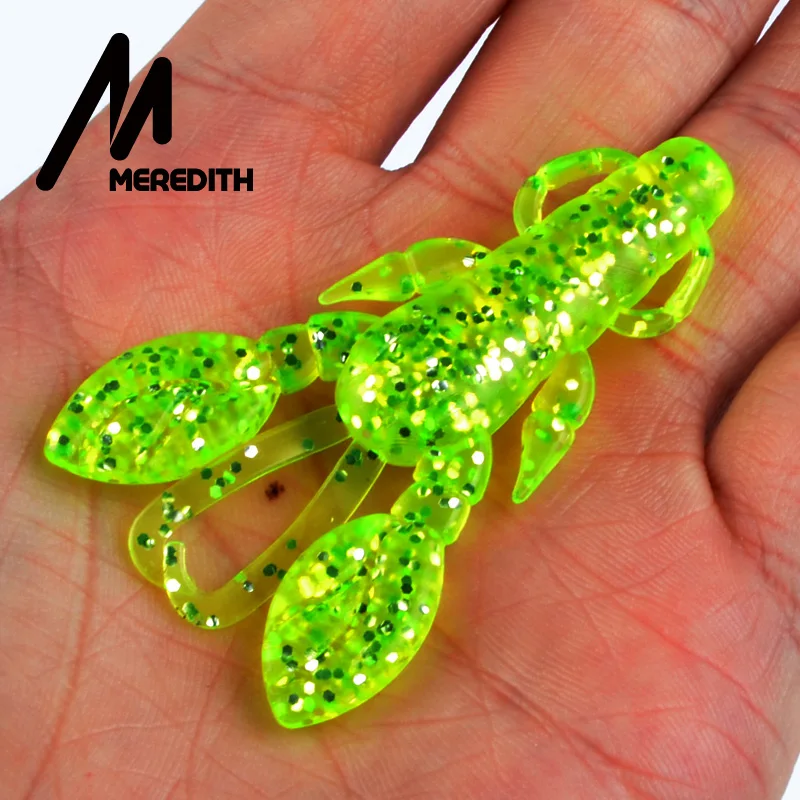 MEREDITH 10 шт./лот мягкая рыболовная приманка 60 мм/5g силиконовая для рыбалки Мягкая