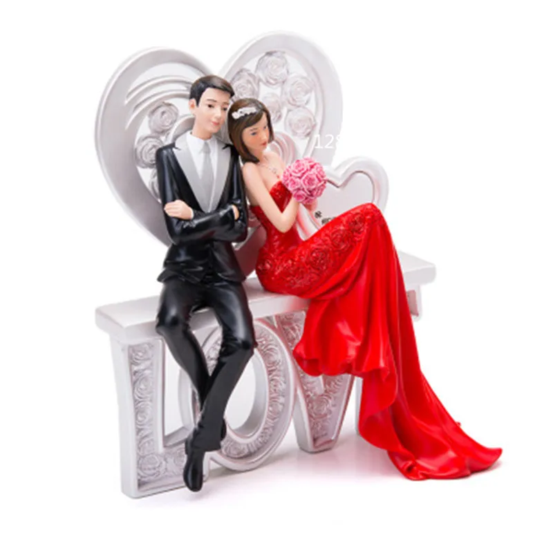 Love You Forever Creative Wedding Home Fashion Decoration Art Craft Resin Action Figure Collectible Model Toy Q194 | Игрушки и хобби