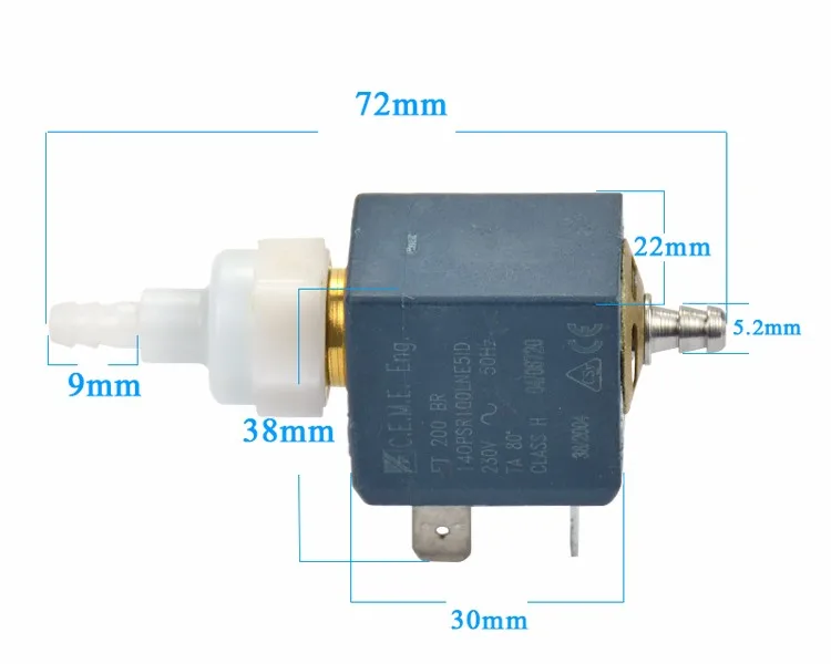YIMAKER 1 шт. CEME E2 230 в итальянский Миниатюрный клапан кофе машина Соленоидный клапан
