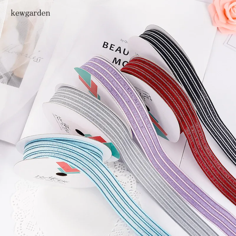 Kewgarden полосой полые атласные ленты 25 мм 1 &quotвручную изготовленная лента DIY Hairbow