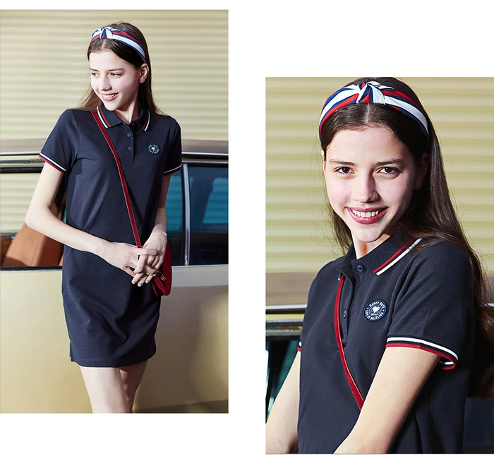 Giordano хлопковое платье Polo с вышивкой на груди, выполнено из натурального хлопка и лайкры,есть несколько вариантов цветов и моделей данного платья, широкий размерный ряд