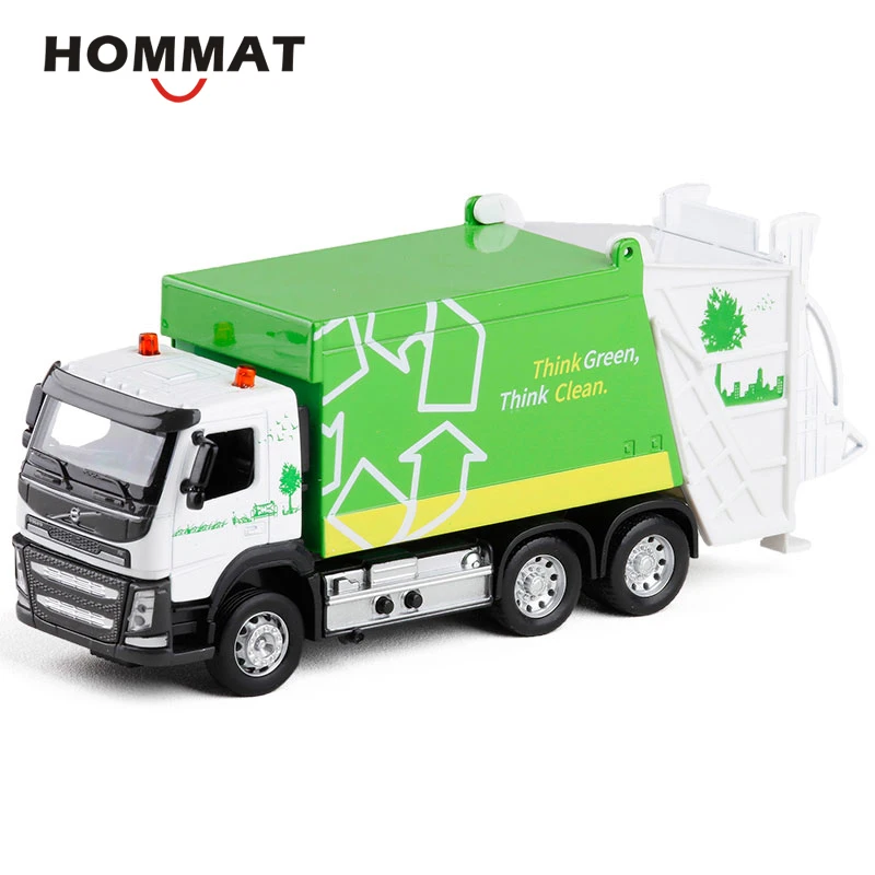 Модель автомобиля HOMMAT 1:50 для мусоровоза литая игрушечная машинка из сплава