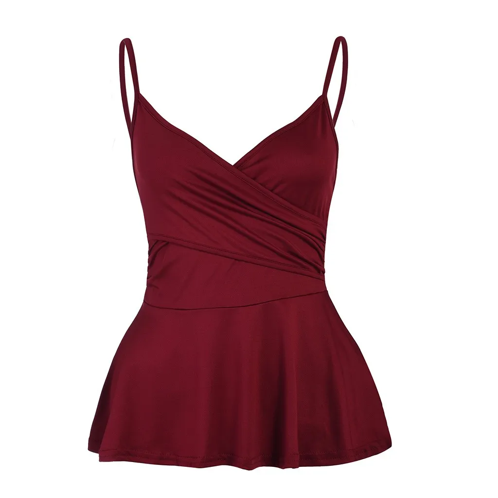 Женский однотонный хлопковый жилет с v образным вырезом повседневный лето