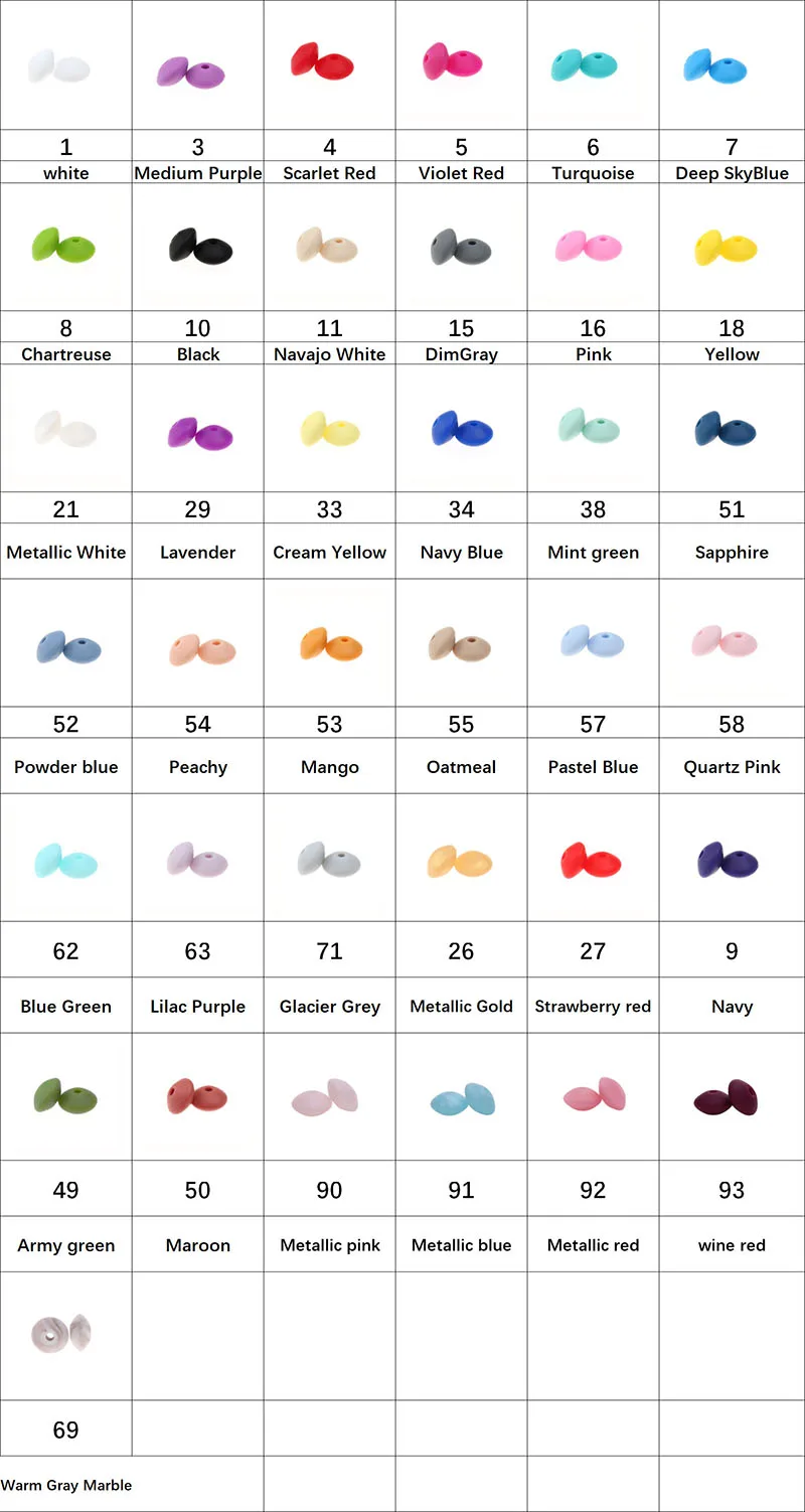 100 piezas juguetes de dentici&oacute;n &aacute;baco cuentas de silicona lentejas 12mm sin Bpa juguete para beb&eacute; diente Diy collar de mordedor joyer&iacute;a de cuentas cuidado del beb&eacute;-5