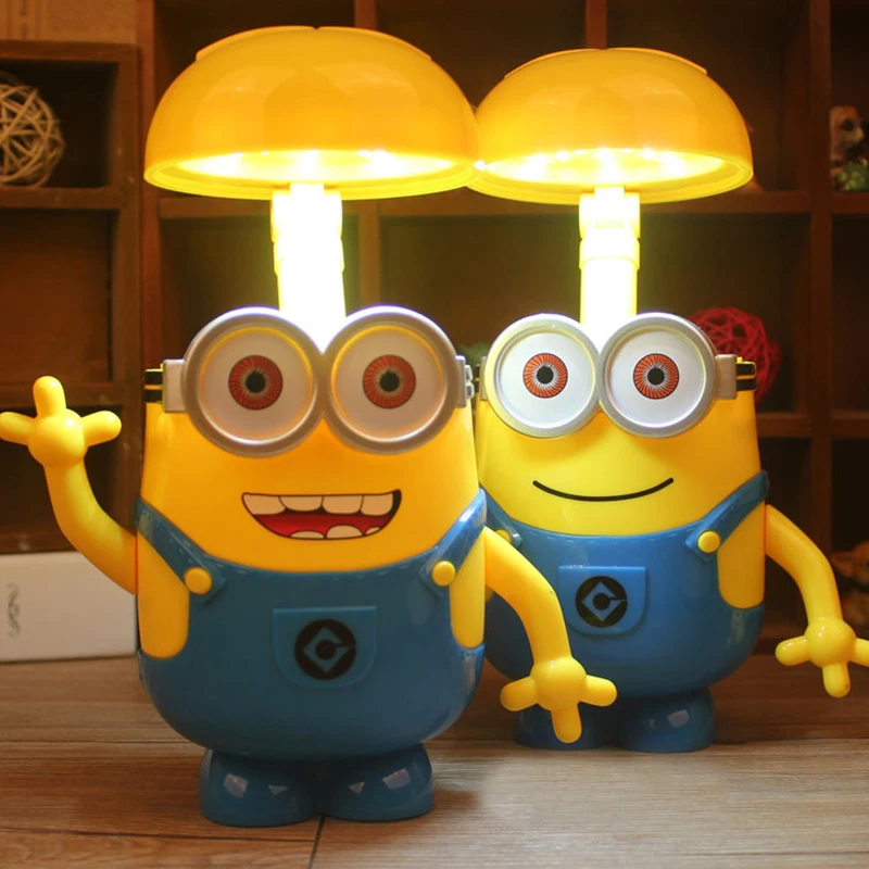 Милые Мультяшные Миньоны перезаряжаемый светодиодный светильник ночник как