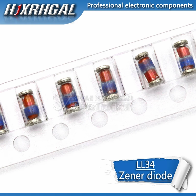 Диод Зенера 200 шт. 0 5 Вт 1/2 LL34 ZMM BZV55C 11 в 12 В 13 15 16 18 20 22 24 27 30 33 36 39V 43V 47V|Диоды| |