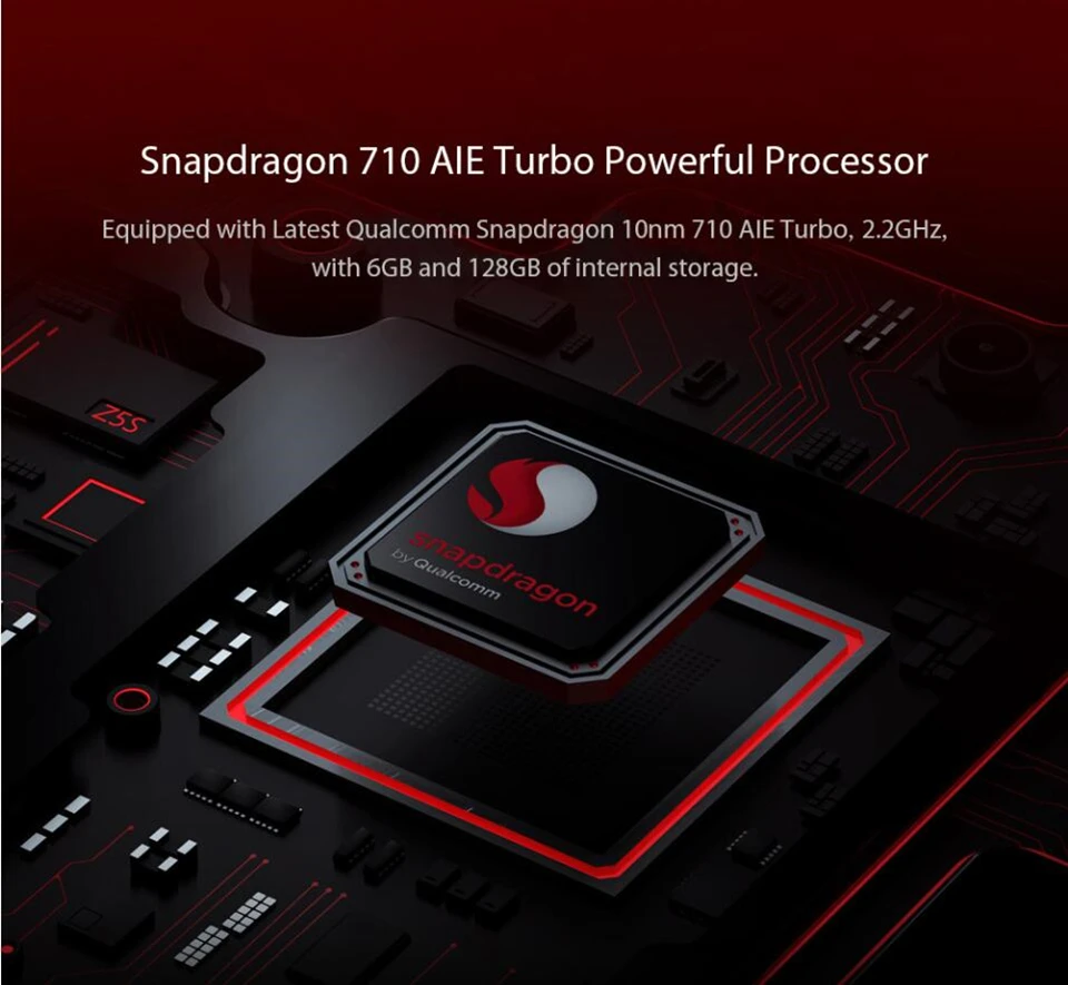 Глобальная версия lenovo Z5S сотовый телефон Octa-core AI три камеры, 4 ГБ, 64 ГБ, Snapdragon 710 6,3 дюймов 2340x1080P Smart Phone