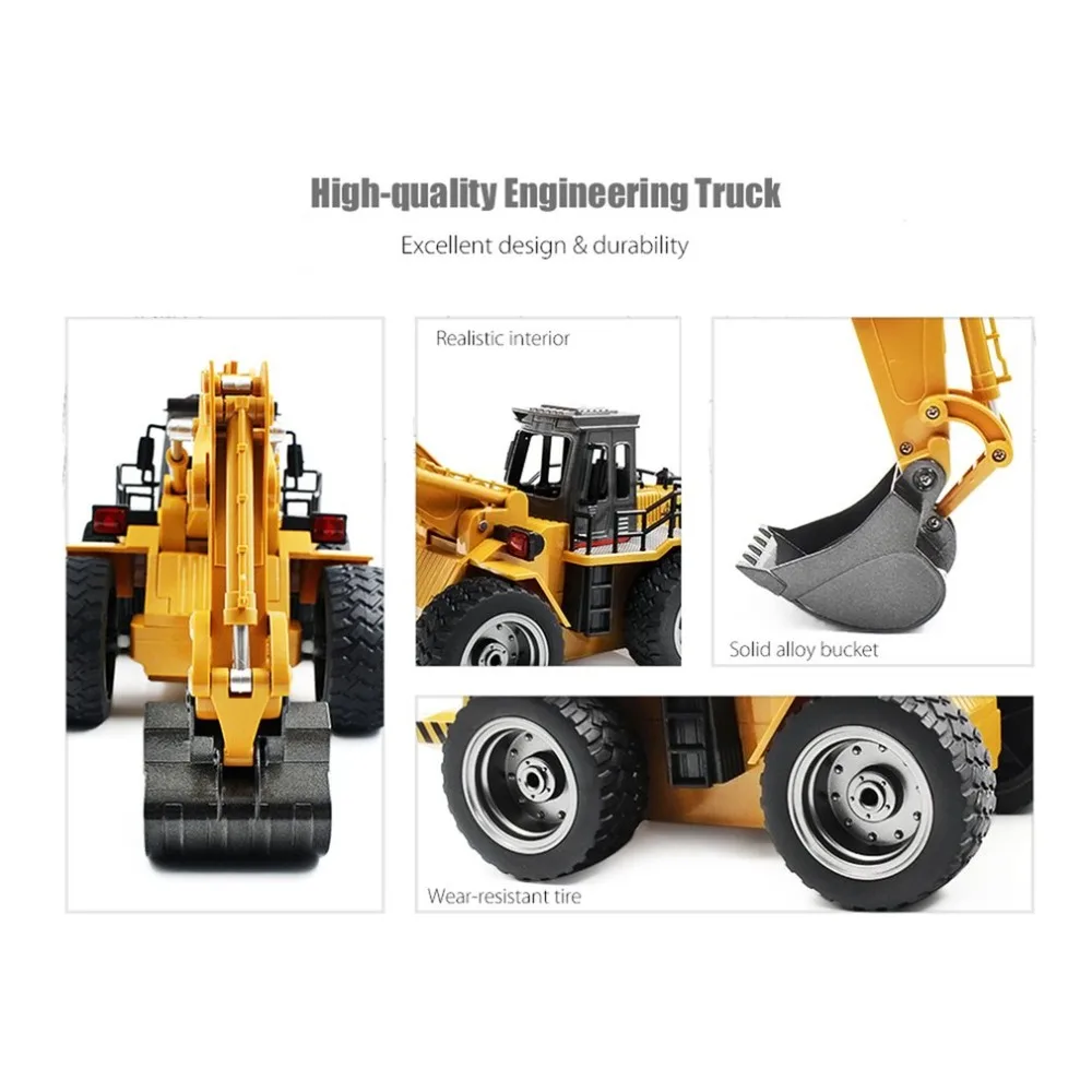 HUINA TOYS 1530 1/18 6CH Сплав RC экскаватор рутер конструирование грузовика строительный