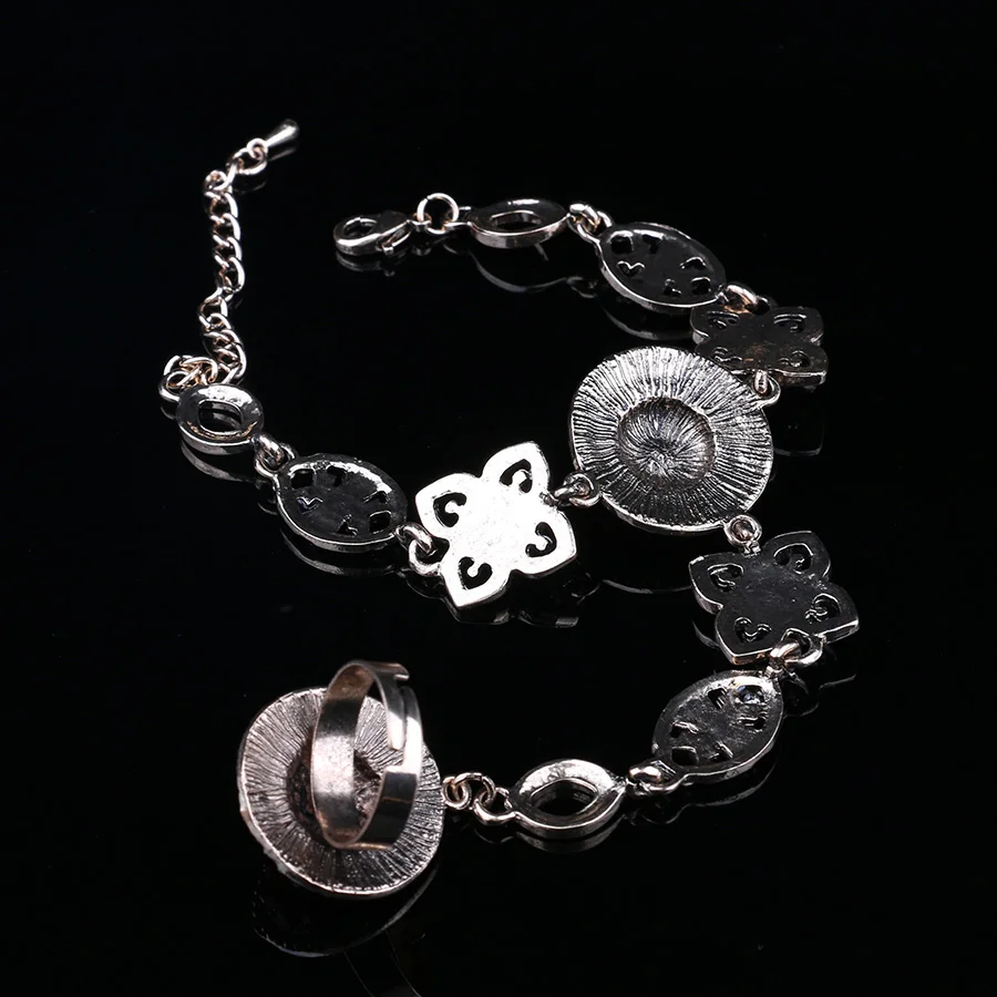 Женские винтажные браслеты с кристаллами золотистые уникальным цветочным