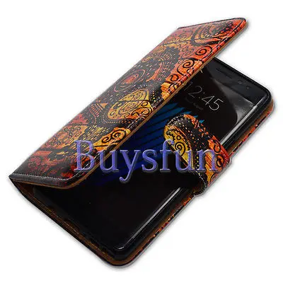 Bcov Черный Пейсли Шаблон Кожаный Бумажник Чехол Обложка Для Samsung Galaxy Note 3 103026789|cover