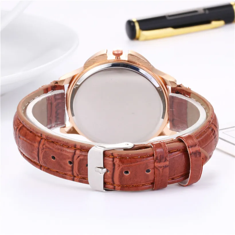 Горячая Мода золотые часы для женщин Lucky Flower горный хрусталь роскошные кожаные