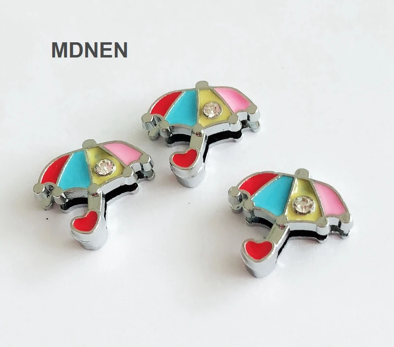 Free Shipping 20PCS 8MM Mixed Color Enamel Umbrella Slide Charms Letters Fit 8mm Wristbands Belts | Украшения и аксессуары