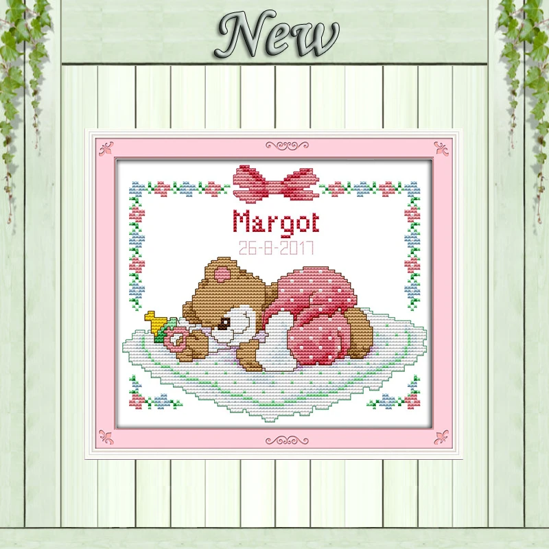 Набор для вышивки крестиком Спящий ребенок мультяшный Декор сделай сам DMC 11CT 14CT |